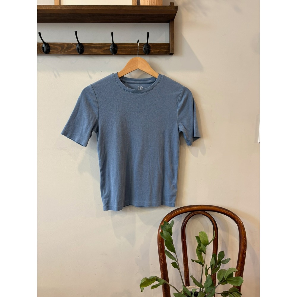 Gap Modern Tee Womens Small Blue Short Sleeve Cotton Modal Stretch T-Shirt